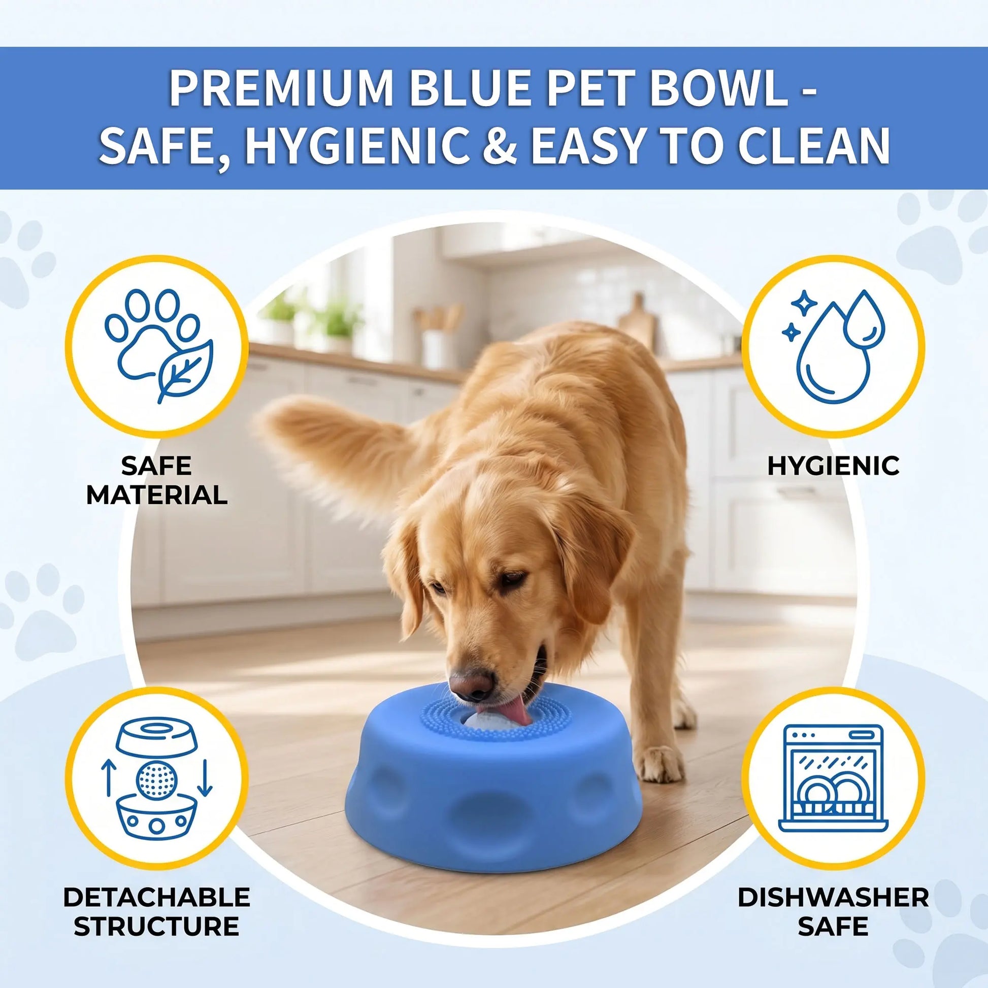 3-In-1 Calming Dog Lick Mat & Slow Feeder Bowl | Interactive Puzzle Toy with Rolling Ball