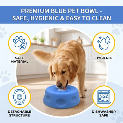 3-In-1 Calming Dog Lick Mat & Slow Feeder Bowl | Interactive Puzzle Toy with Rolling Ball